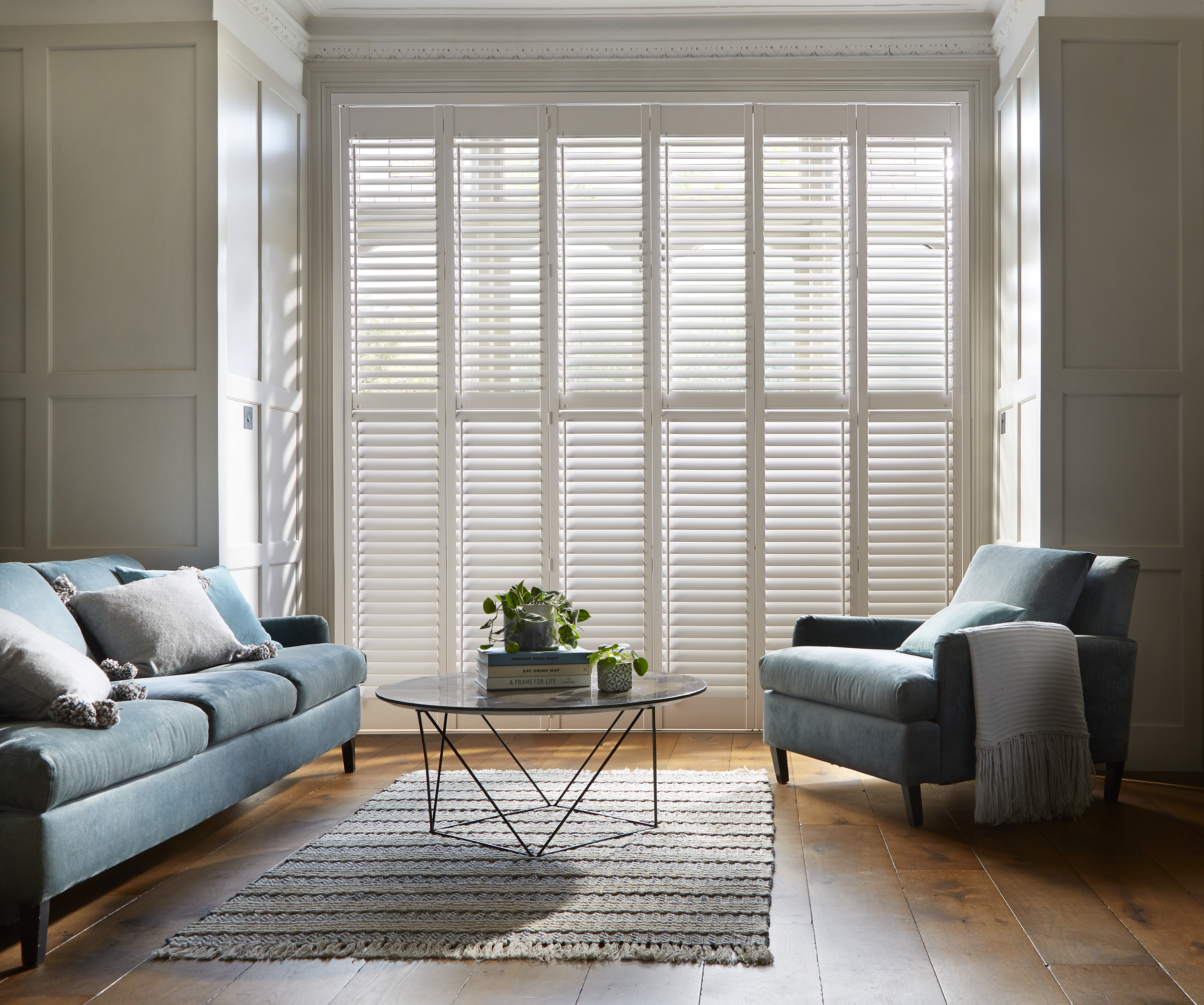 Shutters in Pure White finish