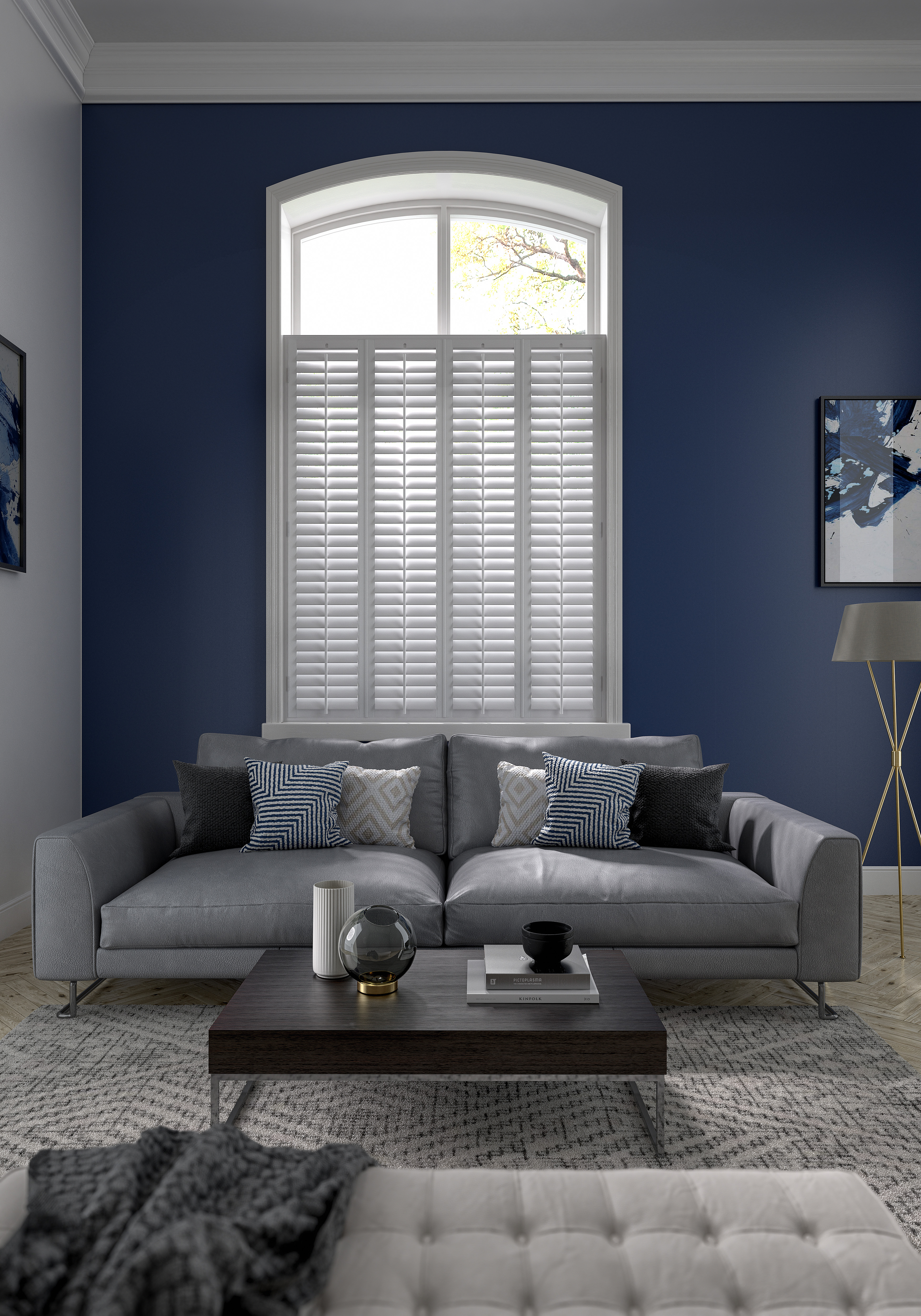 Café-style shutters on a window