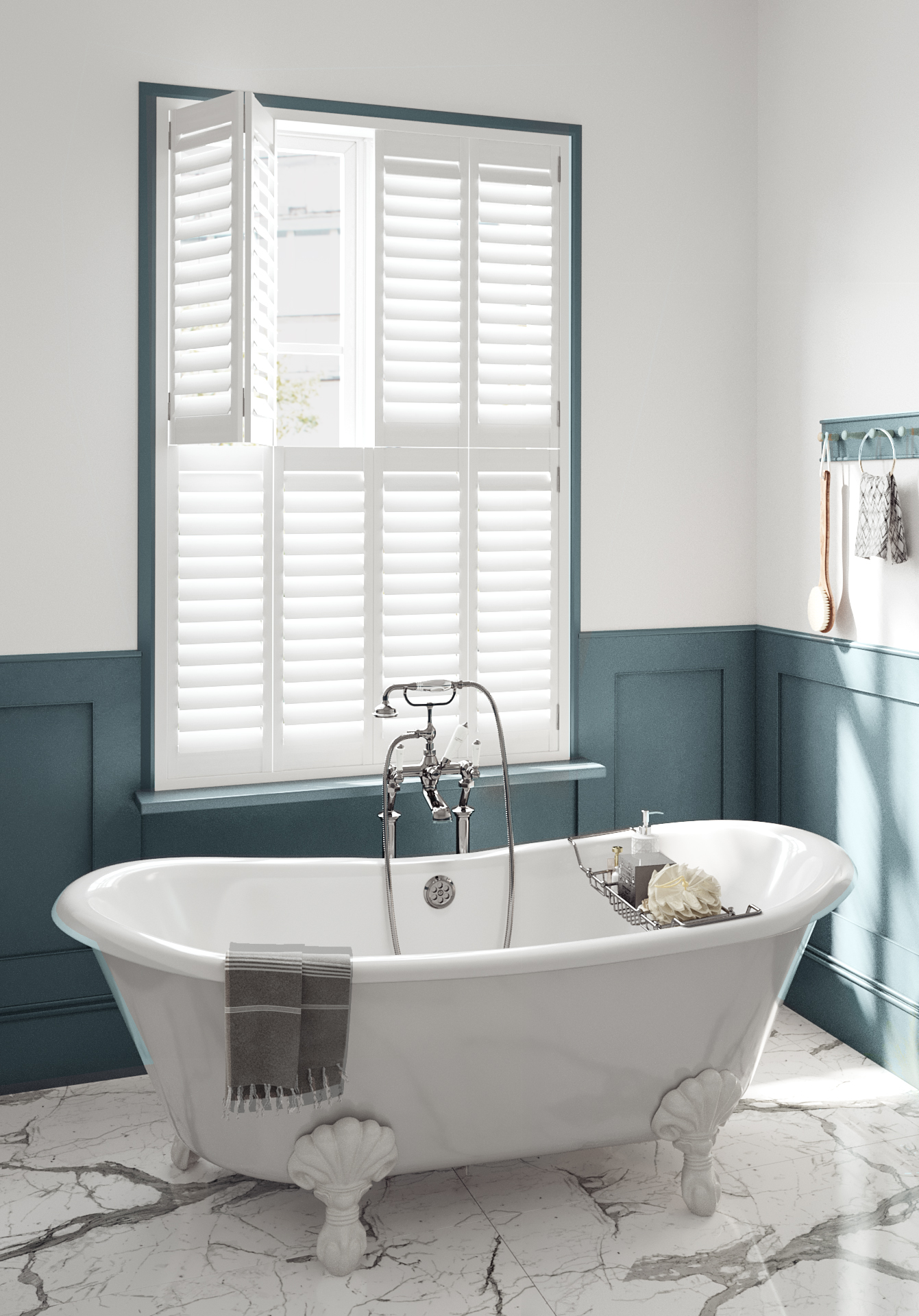 Shutters in bathroom